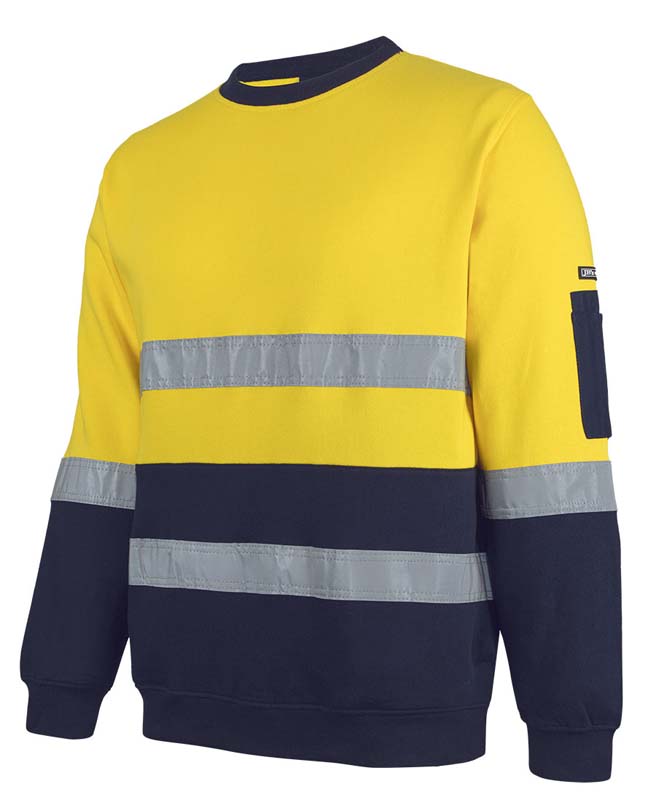 JB Hi Vis (D+N) 310 Cotton Crew Neck Sweater