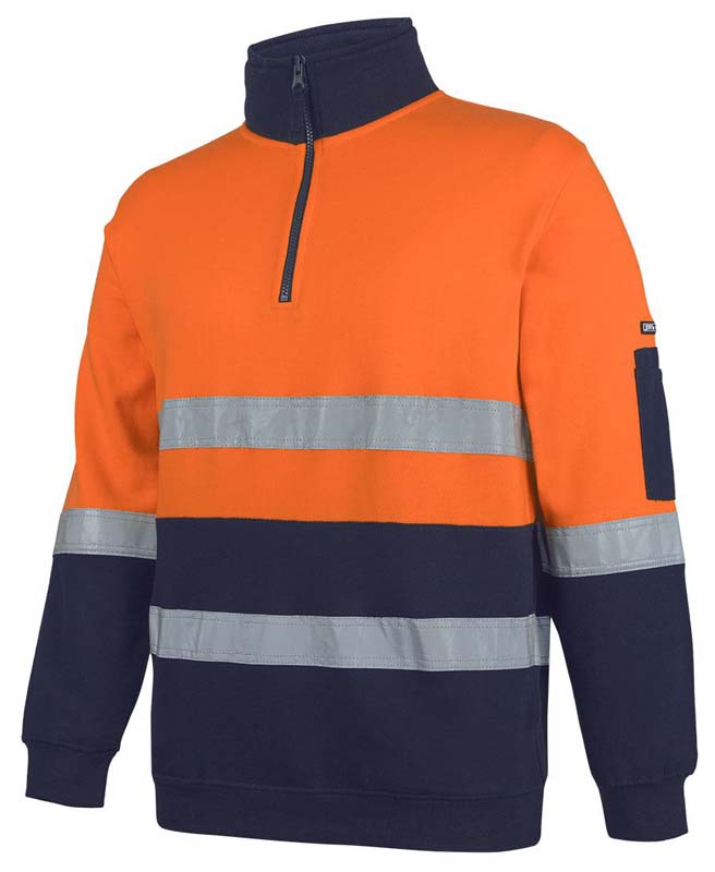JB Hi Vis (D+N) 310 Cotton 1/2 Zip Fleece