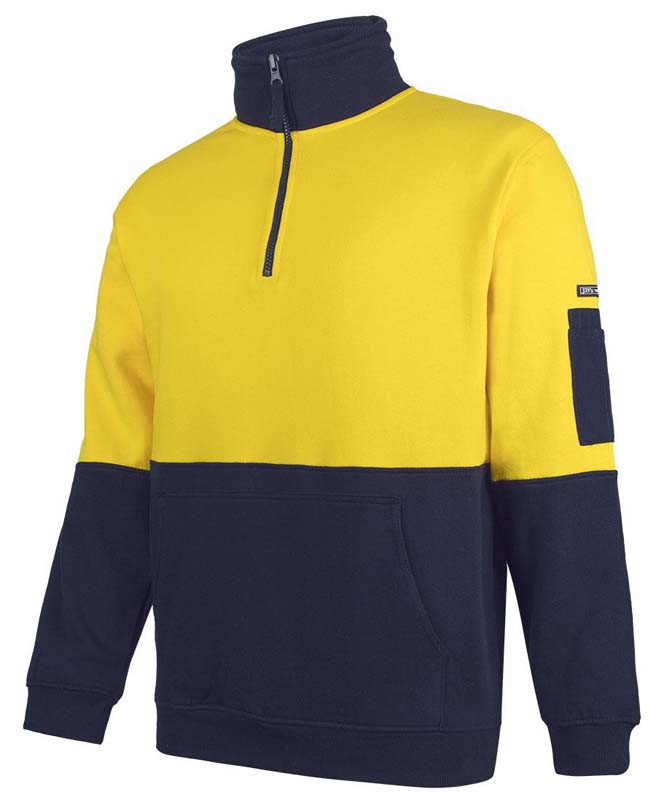 JB Hi Vis 310 Cotton 1/2 Zip Fleece