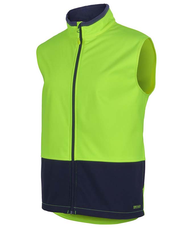 JB Hi Vis Water Resist Softshell Vest