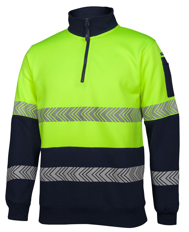 JB Hi Vis 1/2 Zip Segmented Tape Fleece Top