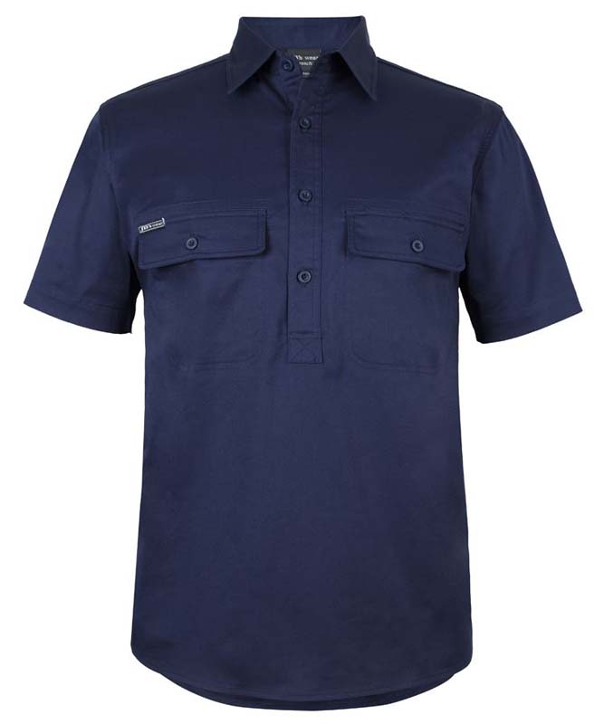 Jb's S/S Stretch Close Front Work Shirt
