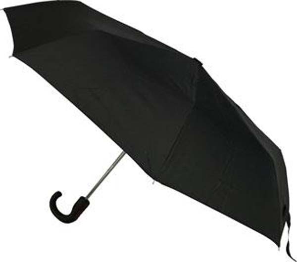 Mens Auto Opening Hook Handle Folding Umbrella