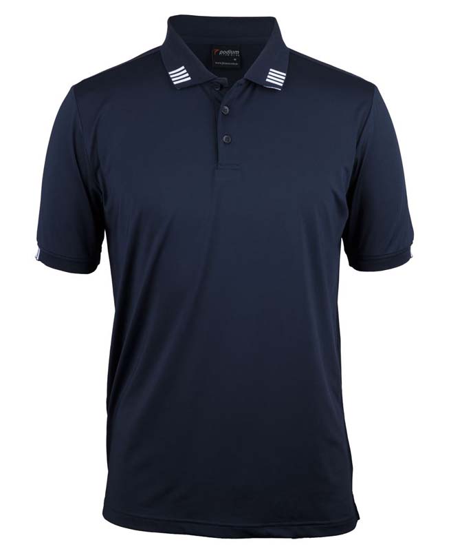 Podium 4 Stripe Stretch Polo