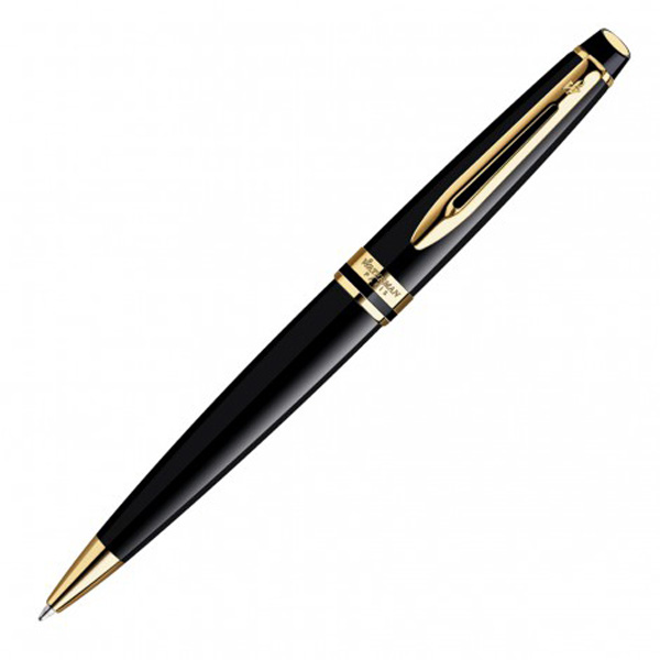 Waterman New Expert Ballpoint Pen- Lacquer Black/Gold