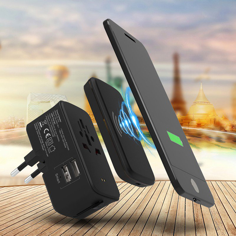 Portici Travel Adaptor with Fast Wireless Charger