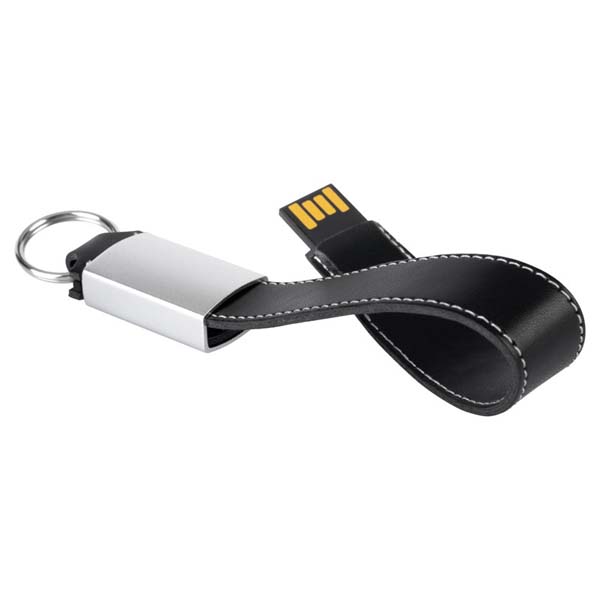 Chain USB PU Leather Flash Drive 2GB
