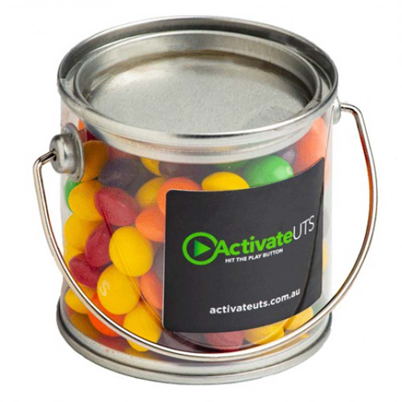 Small PVC Bucket Filled with Skittles