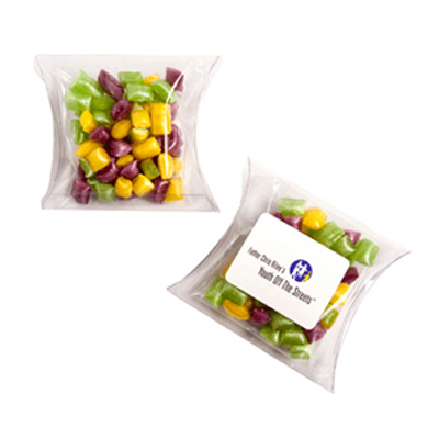 Corporate Coloured Humbugs in Pillow Pack 50g