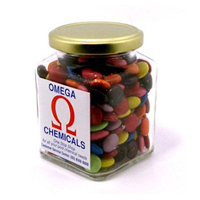 Choc Beans in Square Jar 170G