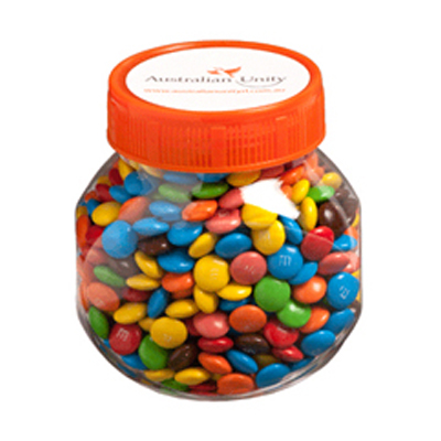 Plastic Jar Filled with M&Ms 145g