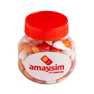 Plastic Jar Filled with Chewy Fruits 170G