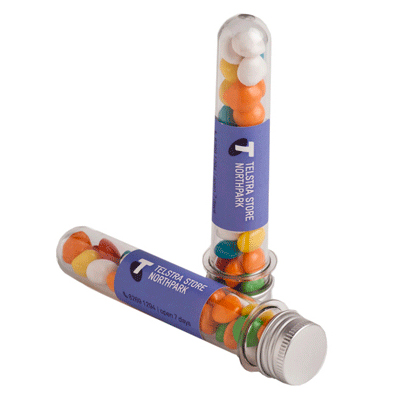 Test Tube Filled with Chewy Fruits