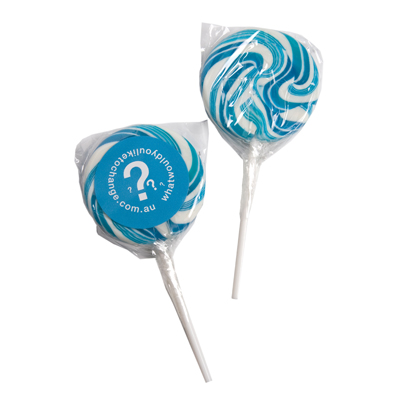 Promotional Medium Candy Lollipops - Blue - Confectionery - Lollipops ...