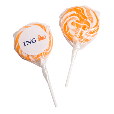 Medium Candy Lollipops - Orange