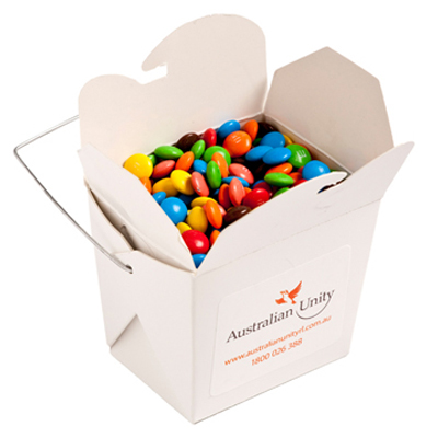 White Noodle Box - M&Ms 100g