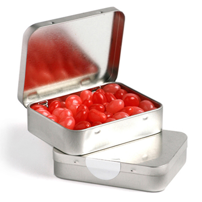 Rectangle Hinge Tin Fillled with Jelly Beans 65g