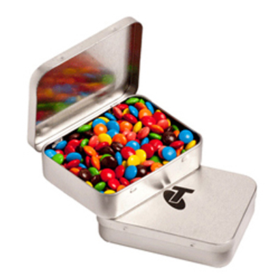 Rectangle Hinge Tin Fillled with M&Ms 65g