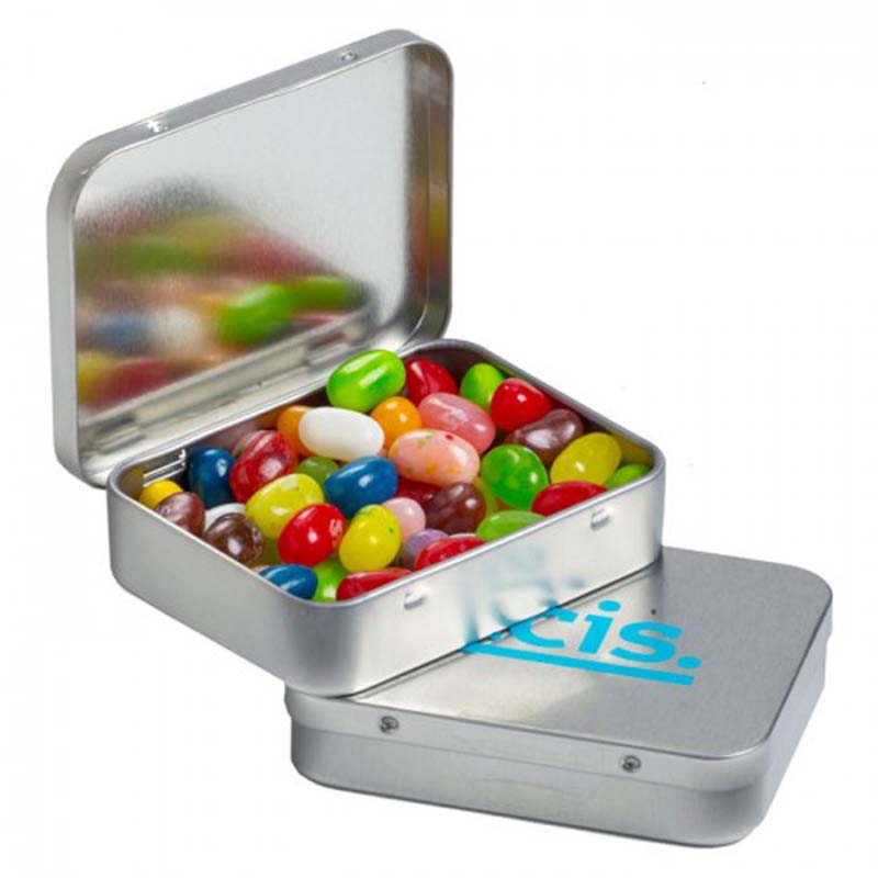 Rectangle Tin filled with Jelly Belly Jelly Beans