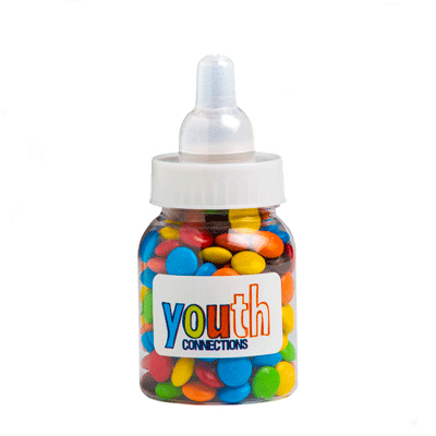 Baby Bottle Filled with Mini M&Ms 45g