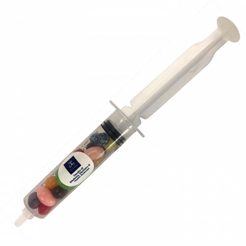 Syringe filled with Jelly Belly Jelly Beans 20g