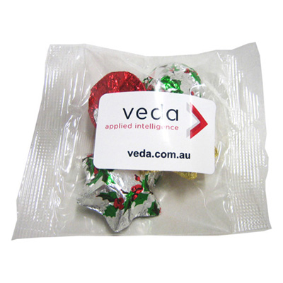 Cello Bag Filled with Christmas Chocolates
