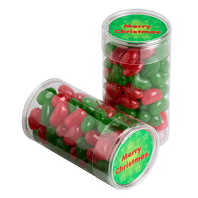 Pet Tube Filled With Christmas Jelly Beans