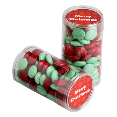 Pet Tube Filled With Christmas Choc Beans