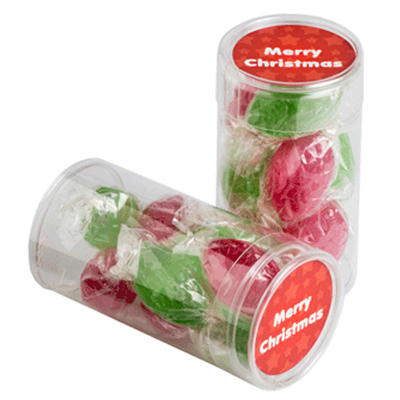 Pet Tube Filled With Christmas Boiled Lollies