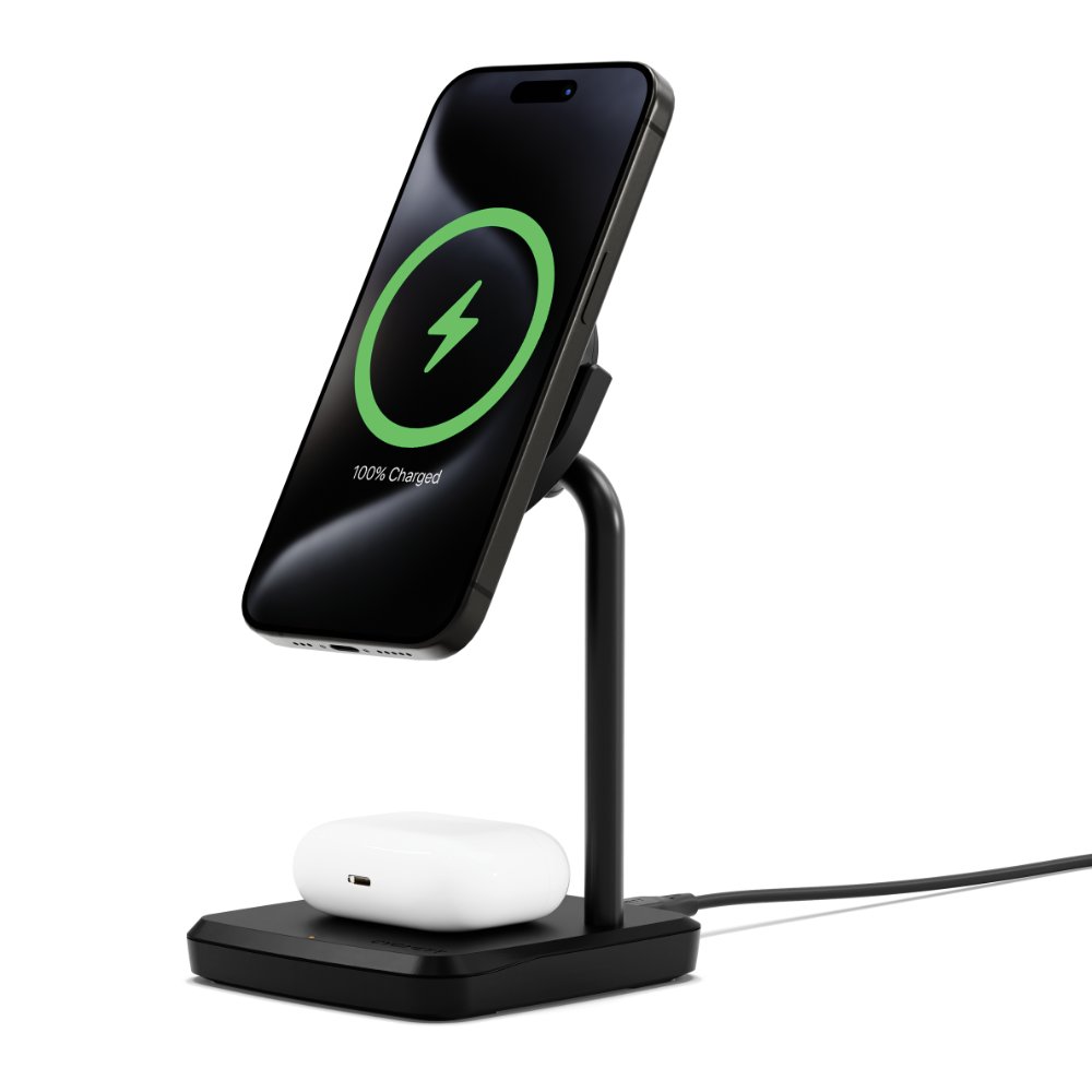 Cygnett ChargeBase Qi2 2-in-1 Magnetic Wireless Charger