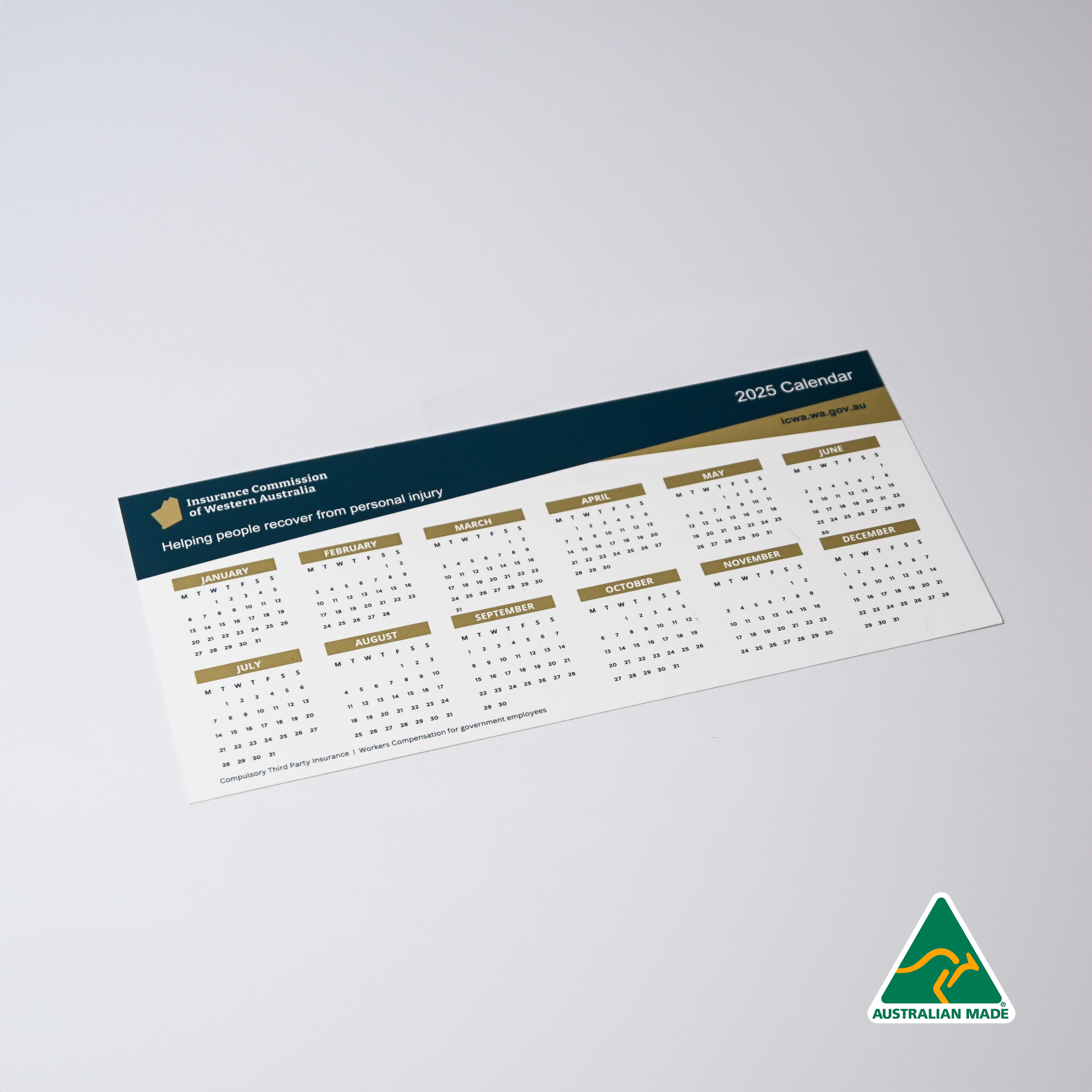 Horizontal Magnetic Tab Calendar
