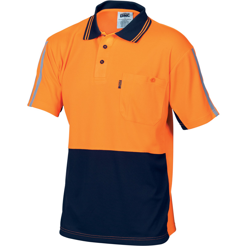 DNC Hi Vis Cool-Breathe Stripe Polo