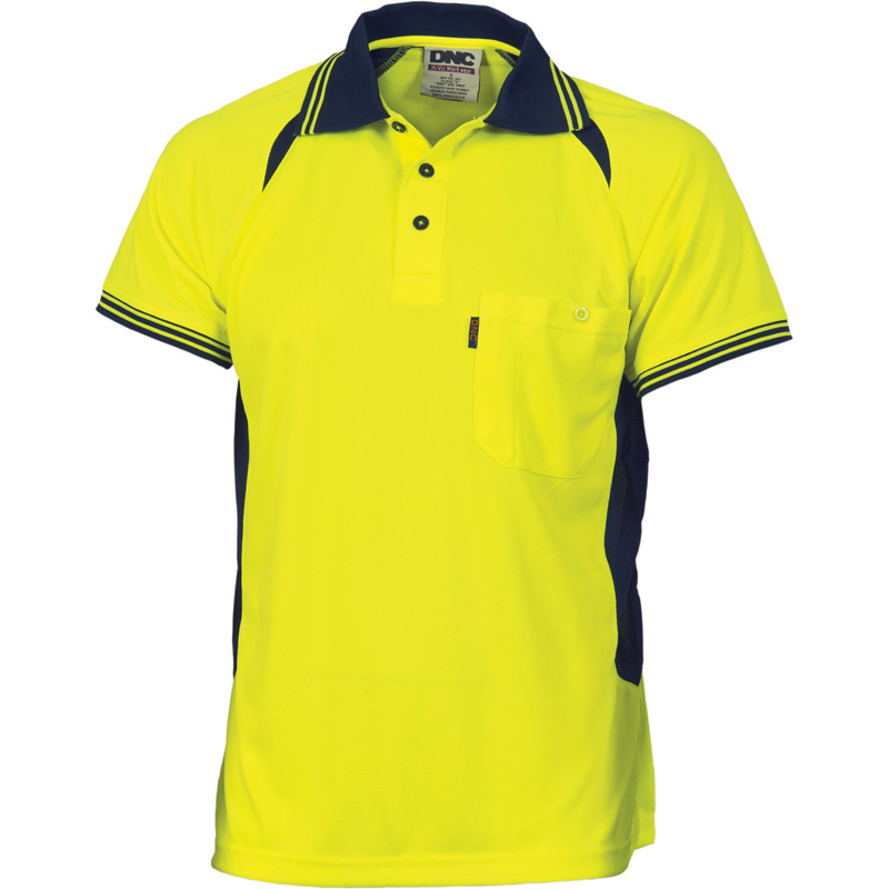 DNC Cool Breeze Contrast Mesh Polo