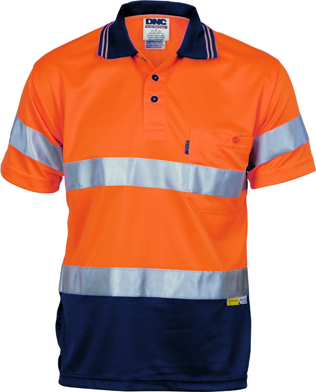 DNC Hi Vis Cool Polo Shirt 3M Tape