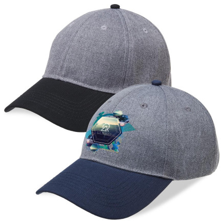 Curved Heather Two Tone Cap
