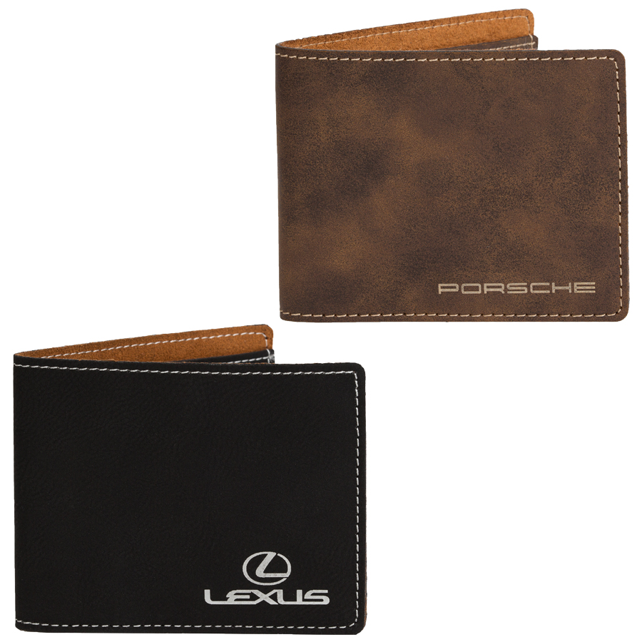Agrade Sueded Leatherette Slim Fold Wallet