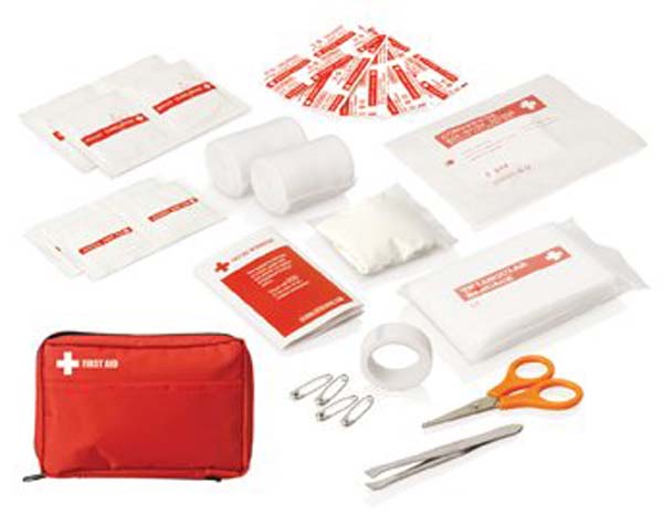 30pc First Aid Kit - Carry pouch w/front pocket