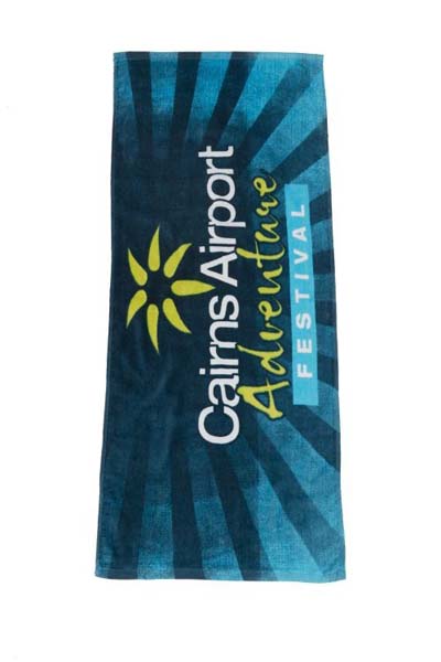 Indent Fibre Reactive Printed Sports Towel - Full Colou