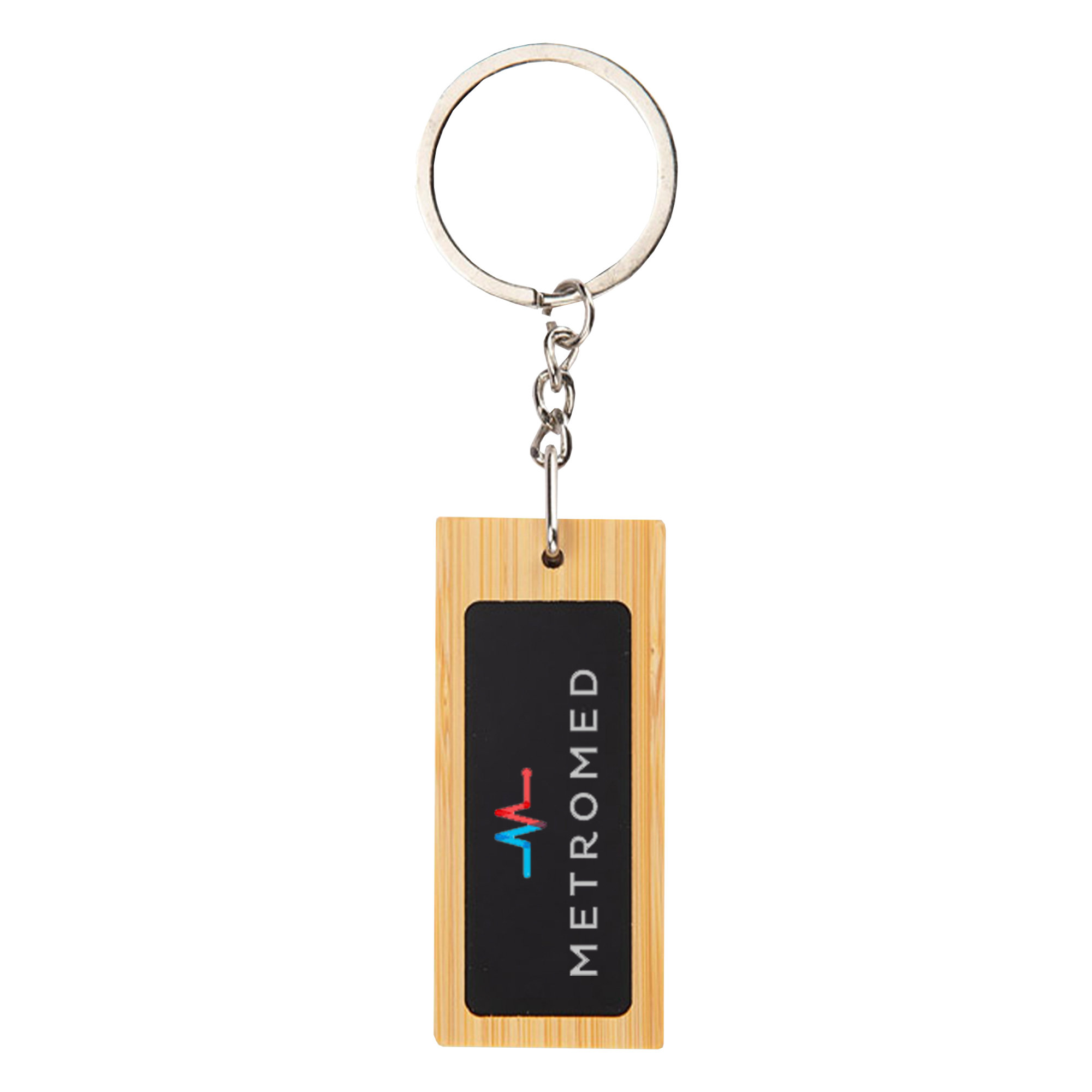 Mirage Rectangular Bamboo Keyring