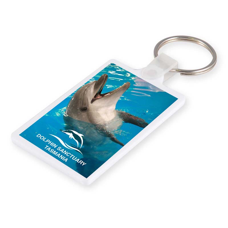 White Rectangular Soft PVC Keytag