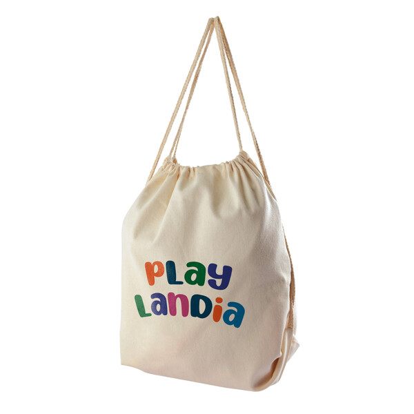 Calico Drawstring Library Backpack
