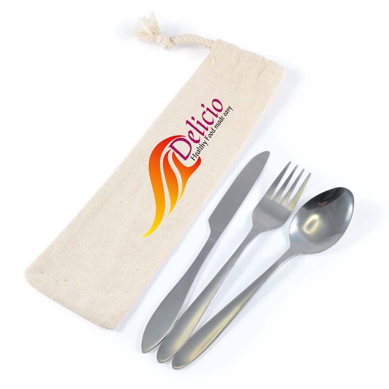 Banquet Cutlery Set in Calico Pouch