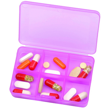 6 Compartments Pill Box