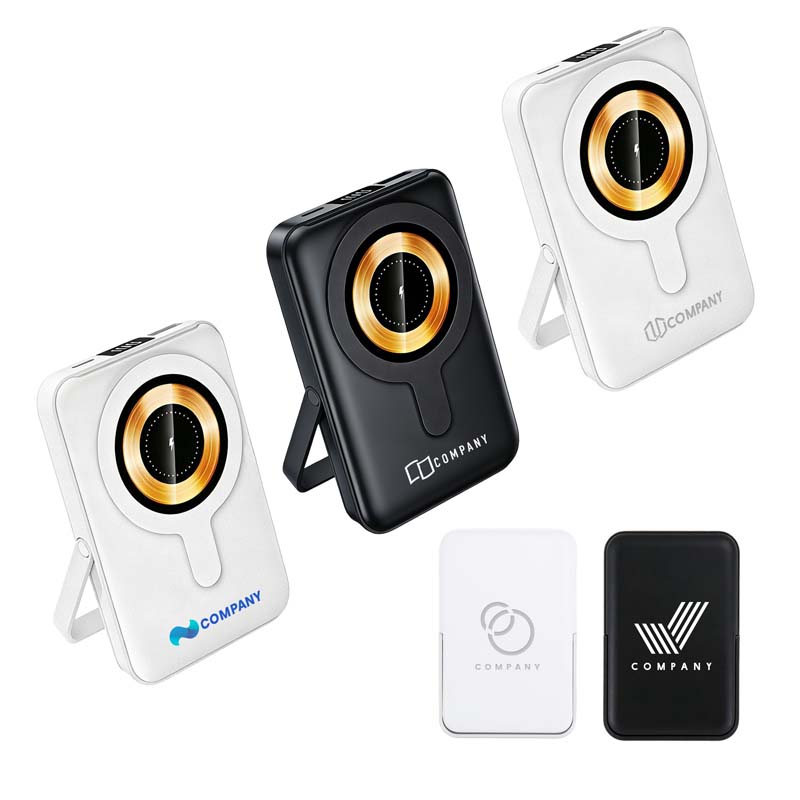 10000mAh Magnetic Wireless Power Bank with Phone Stand