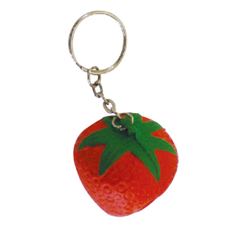 Stress Strawberry Key Ring