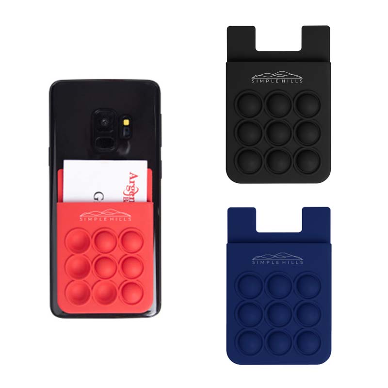 Popper Stress Reliever Silicone Phone Wallet image1