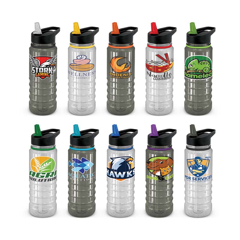 Clear and Black Triton Elite Drink Bottle 750ml
