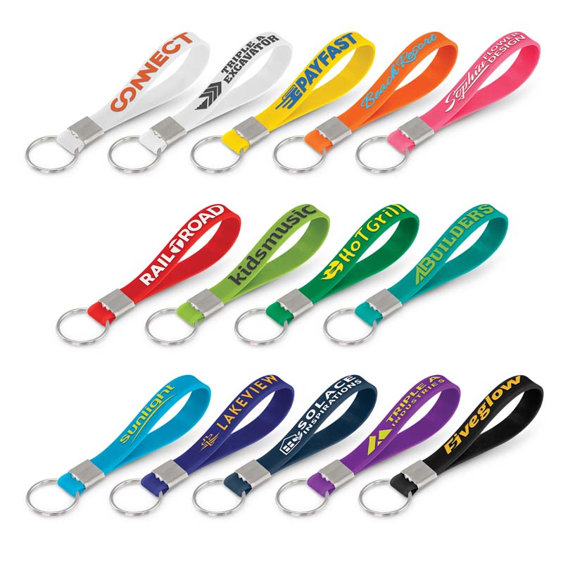 Silicone Key Ring - Embossed