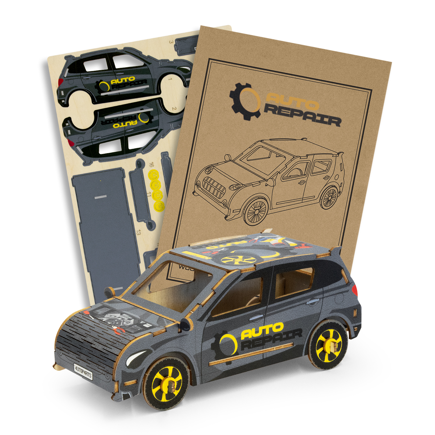 BRANDCRAFT Hatchback Car Wooden Model