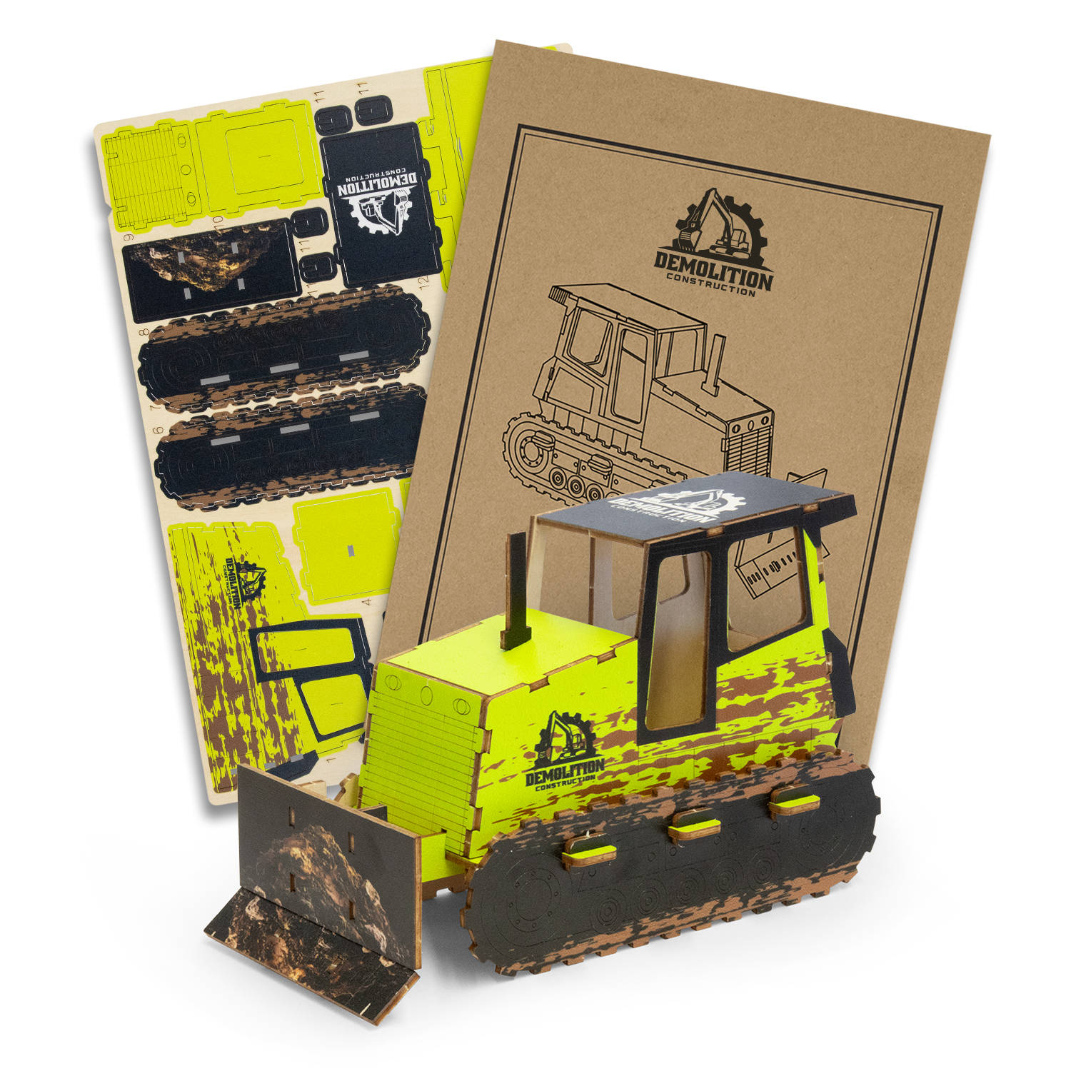 BRANDCRAFT Bulldozer Wooden Model